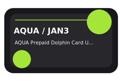 AQUA Prepaid Dolphin Card Unknown USD card