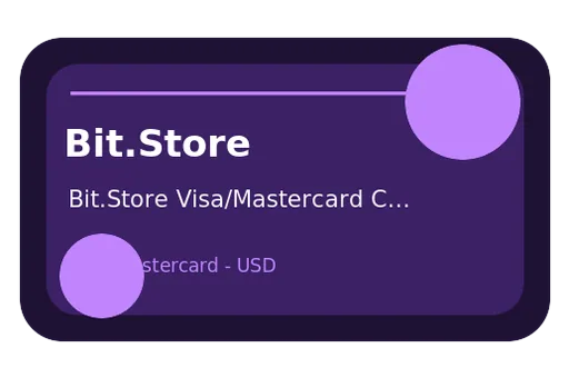 Bit.Store Crypto Card Visa USD card