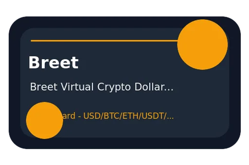 Breet Virtual Crypto Dollar Card Mastercard USD card