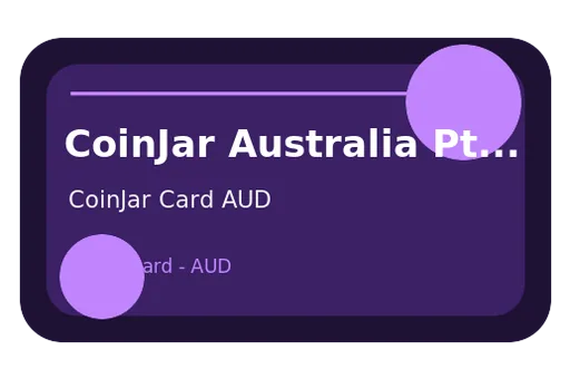CoinJar Mastercard Mastercard AUD card