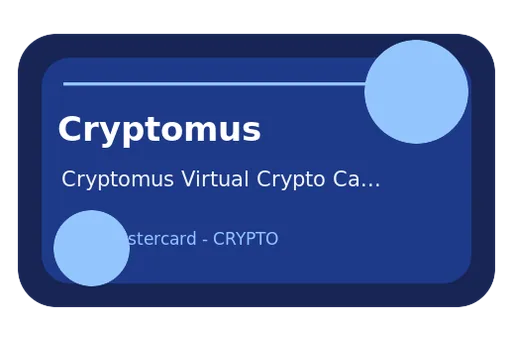 Cryptomus Virtual Crypto Card Visa CRYPTO card