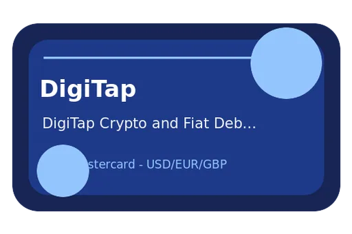 DigiTap Crypto and Fiat Debit Card Visa USD card