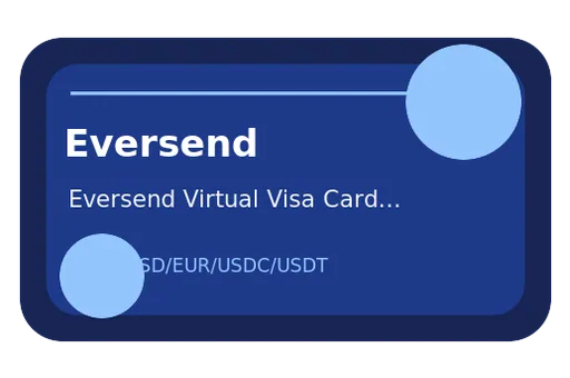 Eversend Virtual Visa Card Stablecoins Visa USD card