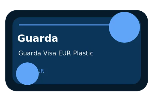 Guarda Plastic Card Visa EUR card