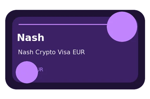 Nash Crypto Visa Visa EUR card