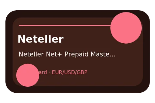 Neteller Net+ Prepaid Mastercard Crypto Wallet Mastercard EUR card