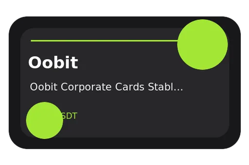 Oobit Corporate Cards Stablecoins Visa USDT card