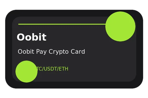 Oobit Pay Crypto Card Visa BTC card
