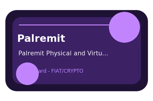 Palremit Physical and Virtual Mastercard Debit Cards Mastercard FIAT/CRYPTO card