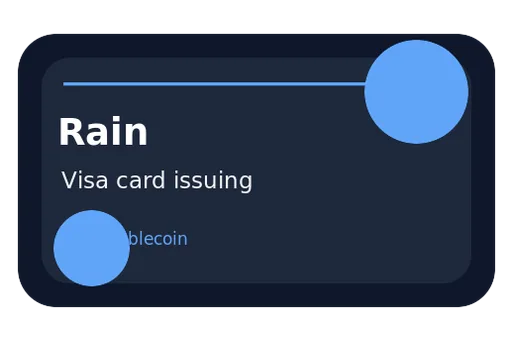 Rain Visa Card Issuing Visa USD card