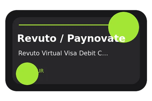 Revuto Virtual Visa Debit Card Visa EUR card