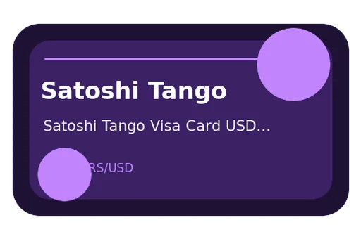Satoshi Tango Visa Card Visa ARS card