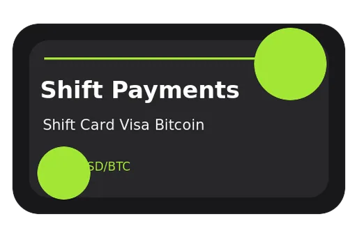 Shift Card Visa Bitcoin Visa USD card