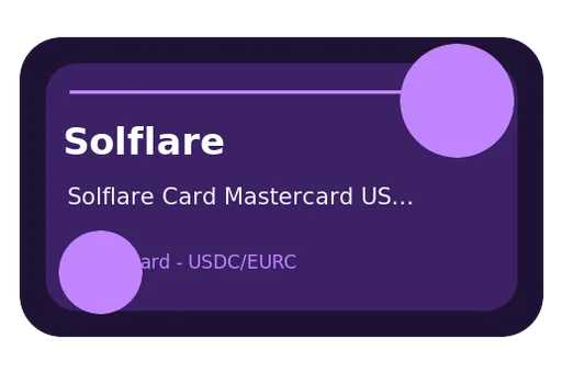 Solflare Card Mastercard Mastercard USDC card