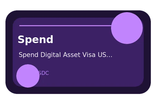 Spend Digital Asset Visa Visa USDC card
