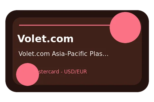 Volet.com Asia-Pacific Plastic Card Visa USD card