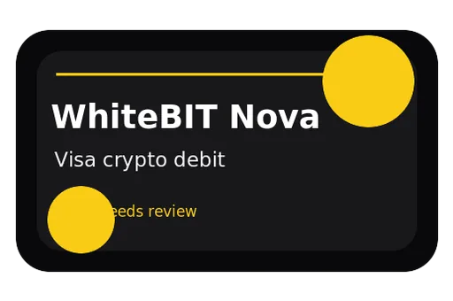 WhiteBIT Nova Visa USD card