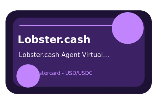 Lobster.cash Visa USD card
